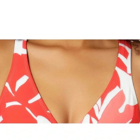 Anne Cole Women's Coastal Palm Printed Cross Back Bikini Top Swimsuit XS nwt 003 - Picture 2 of 3